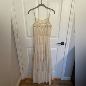 Free People tiered boho beaded maxi dress